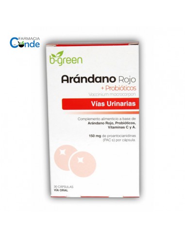 B.GREEN ARANDANO ROJO + PROBIOTICOS 30 CAPSULAS